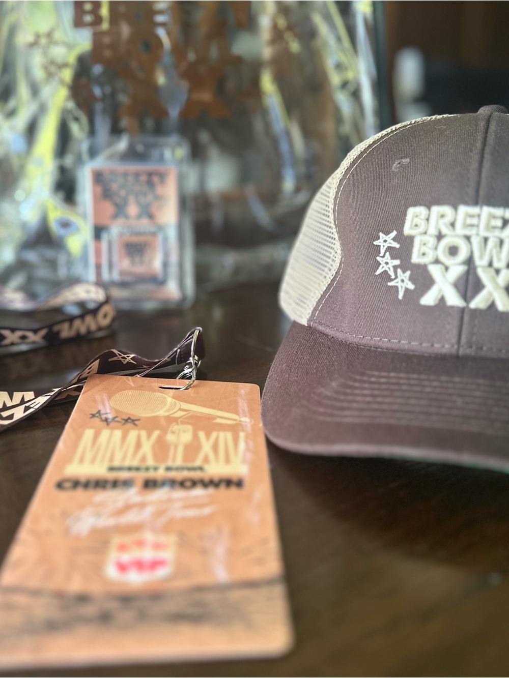Brown & Beige Trucker Hat- Chris Brown Breezy Bowl Tour VIP Merch